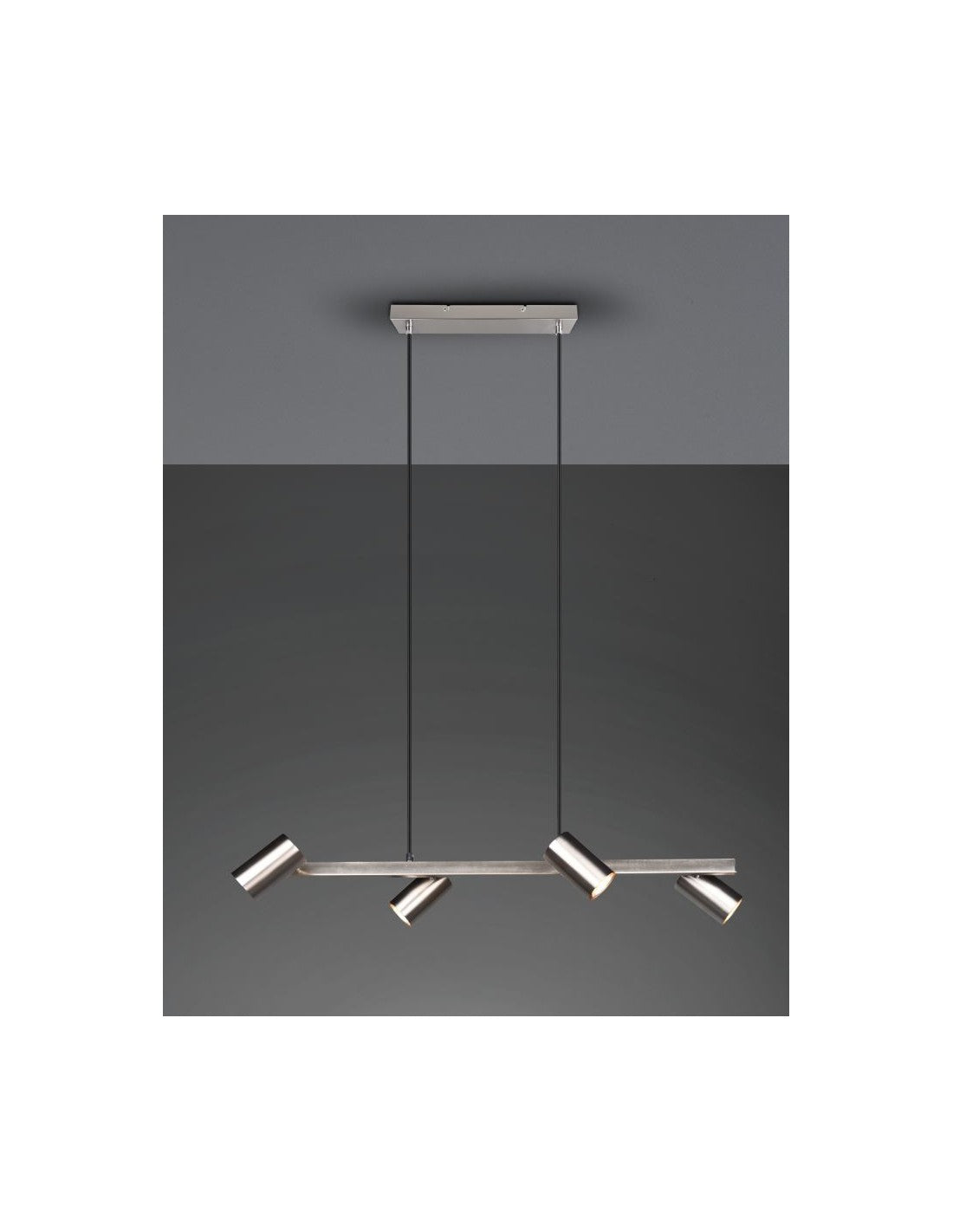 Suspension 4 Faretti Spot GU10 Orientable Marley Nichel Trio Lighting