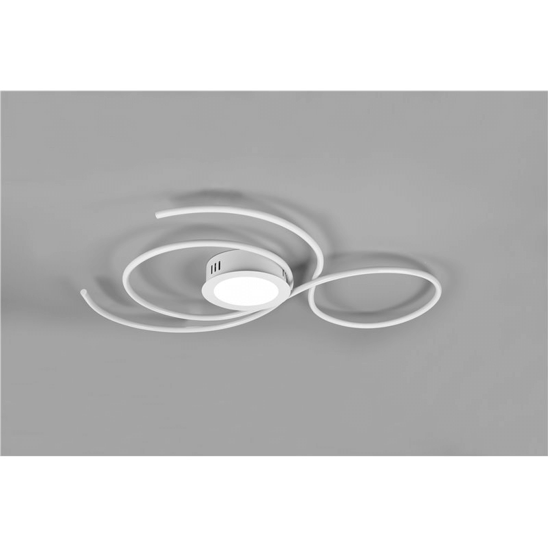 Jive Plafoniera Led Bianca Mit dem Fernbefehl Multifunktion L. 80Cm Moderno Led