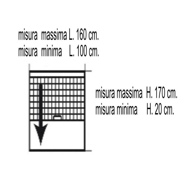 Vertikaler EG-Zratarder-IRS: 160x170 cm Weiß