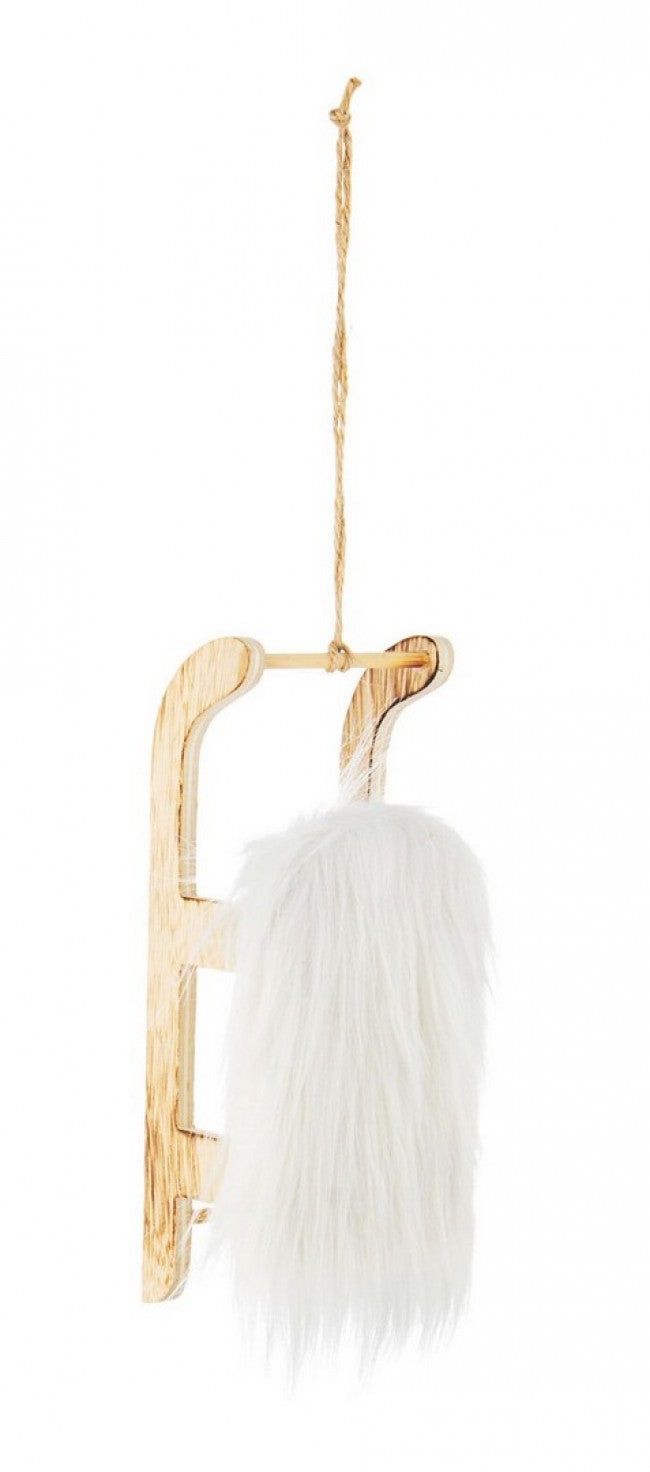 6x Trentino Anhänger weißer Schlittenschlitz s