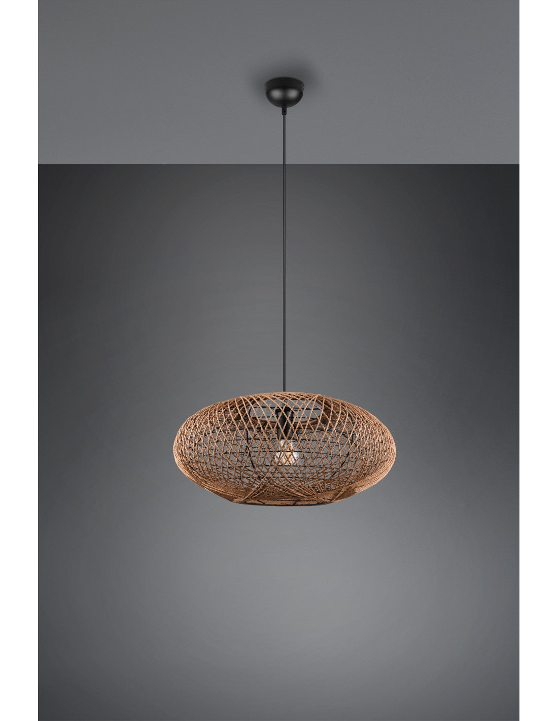 Aufhängung für den Ferienhaus-Lampenschirm aus Naturfasern Hedda Trio Lighting