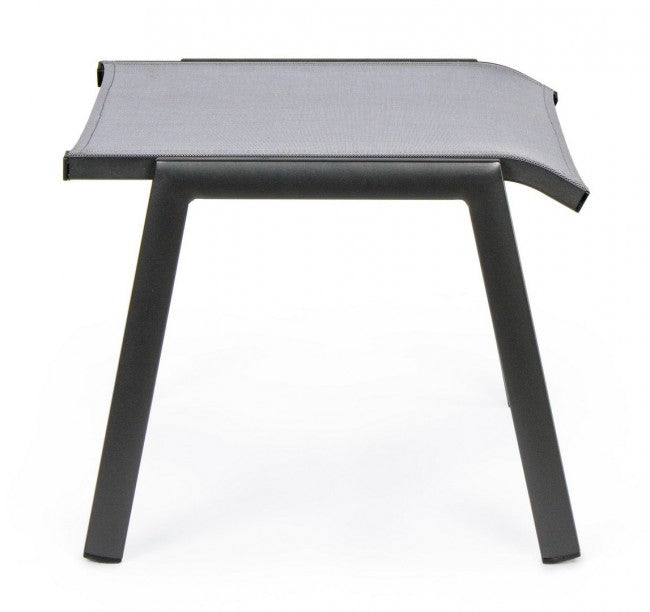 Cruise anthrazitfarbener Aluminium-Gartenmöbel-Fußhocker 53 x 51 x 44 cm