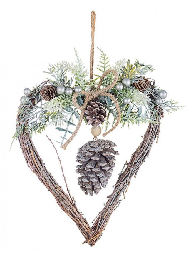 8x Anhänger Reynard Heart Silver Berry