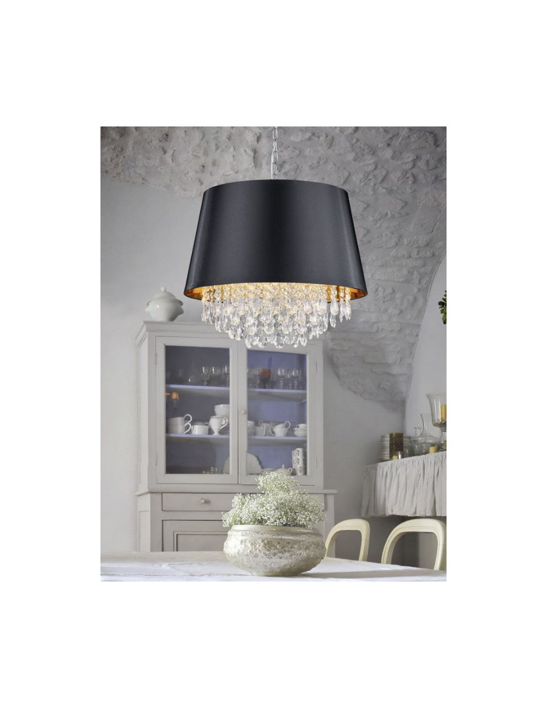 Loreley Black Gold 3-Licht-Pendelleuchte und Trio Lighting Deko-Pendelleuchte