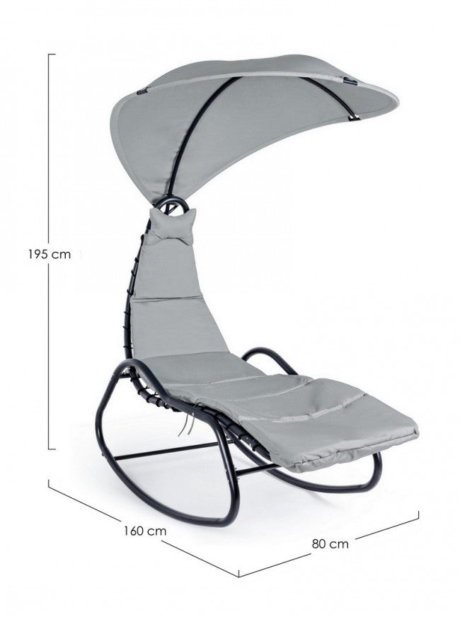 Dondol Chaise Longue von außerhalb von Baffin Anthrazit