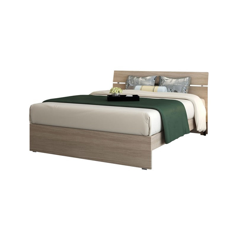Doppelbett aus Holz für Schlafzimmer in Ulmenfarbe 200x171xH 98 cm