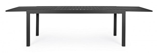 HILDE-Außentisch aus anthrazitfarbenem Aluminium, ausziehbar 200-300 x 100 x 75 cm
