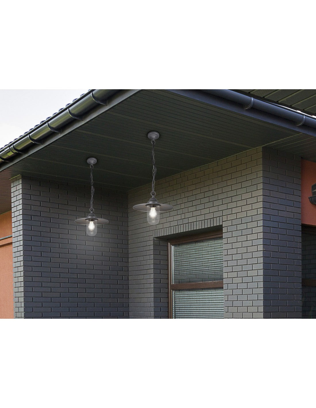 Aufhängung 1xE27 Brenta Anthrazit Glasdiffusor IP44 Trio Lighting