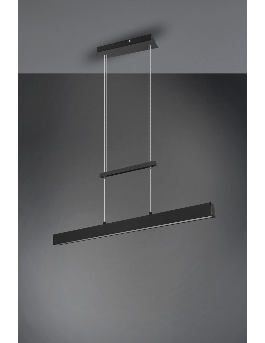 Aufhängung Paros Doppellicht Led Dimmbar Schwarz L90 cm Trio Beleuchtung