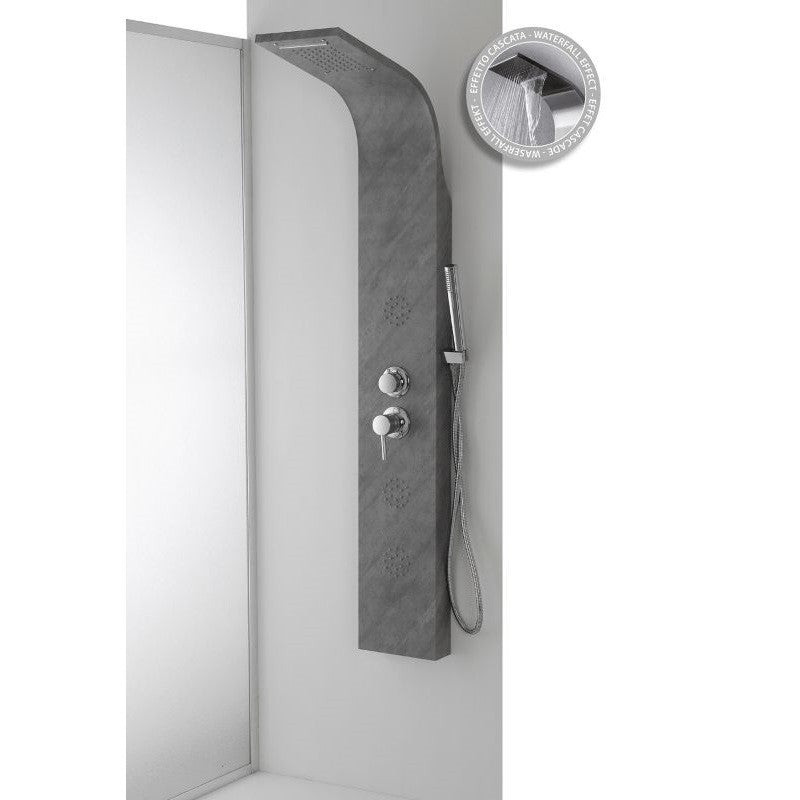 Dusche Stahldraht mit Zement 22x6,5x h150 cm