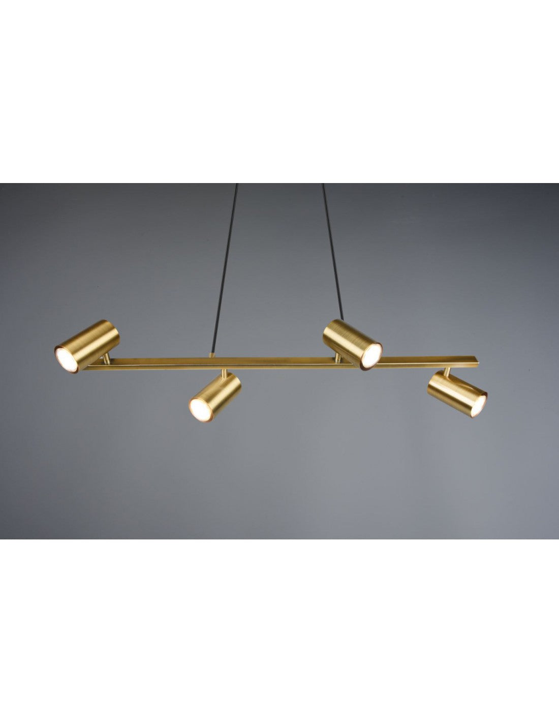 Aufhängung 4 verstellbare GU10-Strahler Marley Aged Brass Trio Lighting