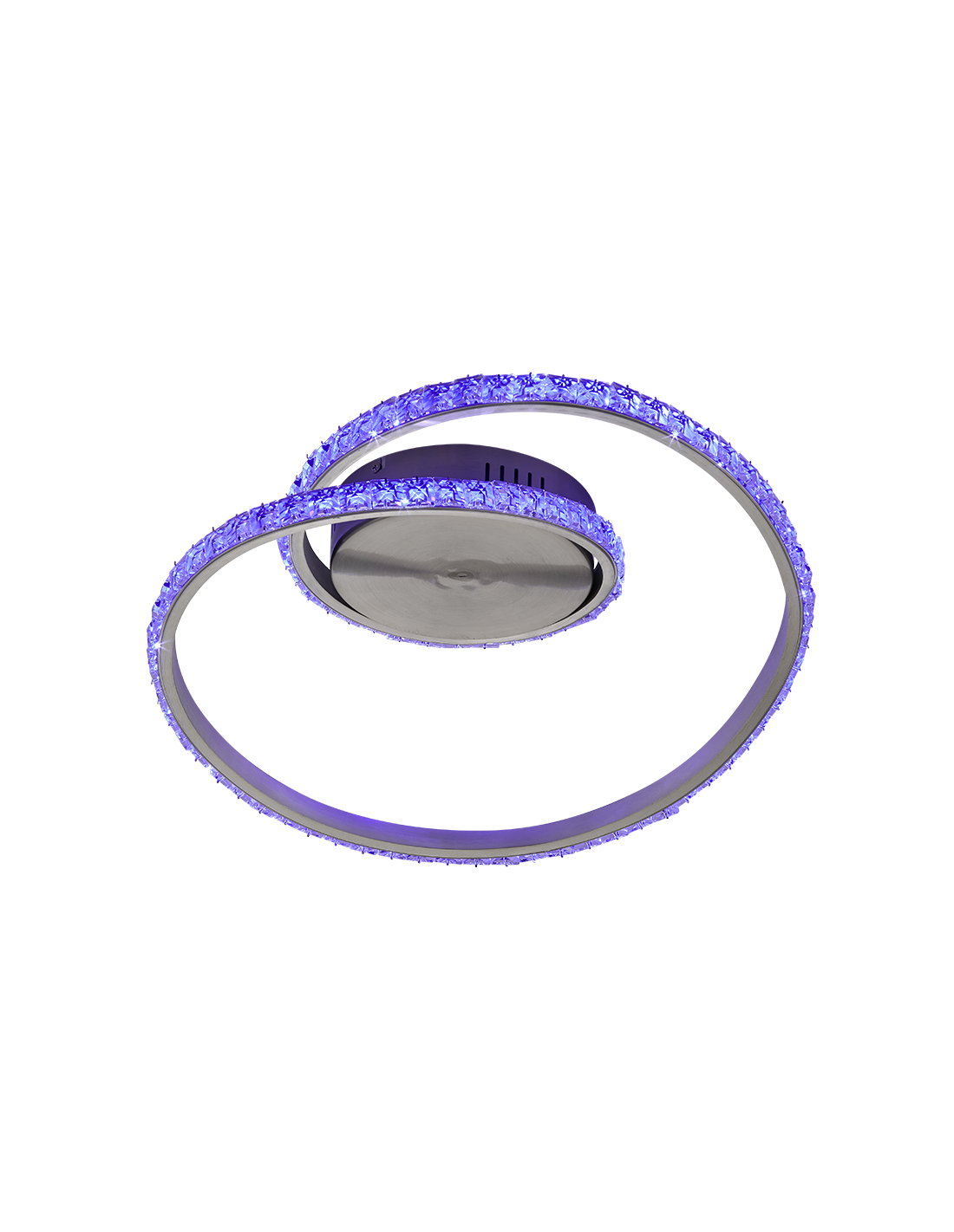 Plafoniera Moderna Rubin Led Deinable RGB Effetto CristalØ45 cm Trio Lighting