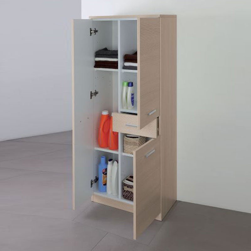 Schrank Portasciugamane Larice drei und eine Schublade 60x35x 148,5 cm