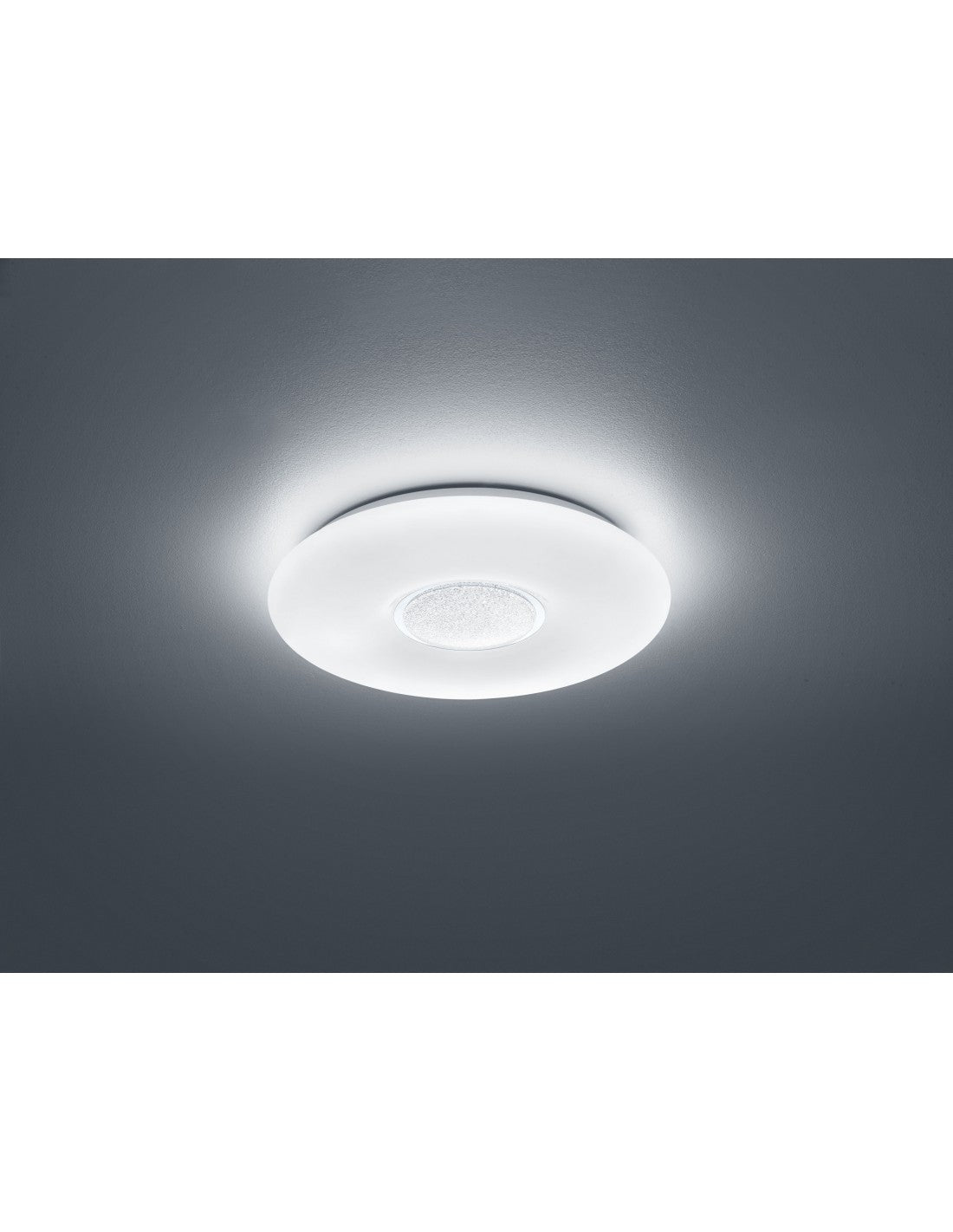 Moderne dimmbare LED-Deckenleuchte Akina Ø41 cm, weiße Trio-Beleuchtung