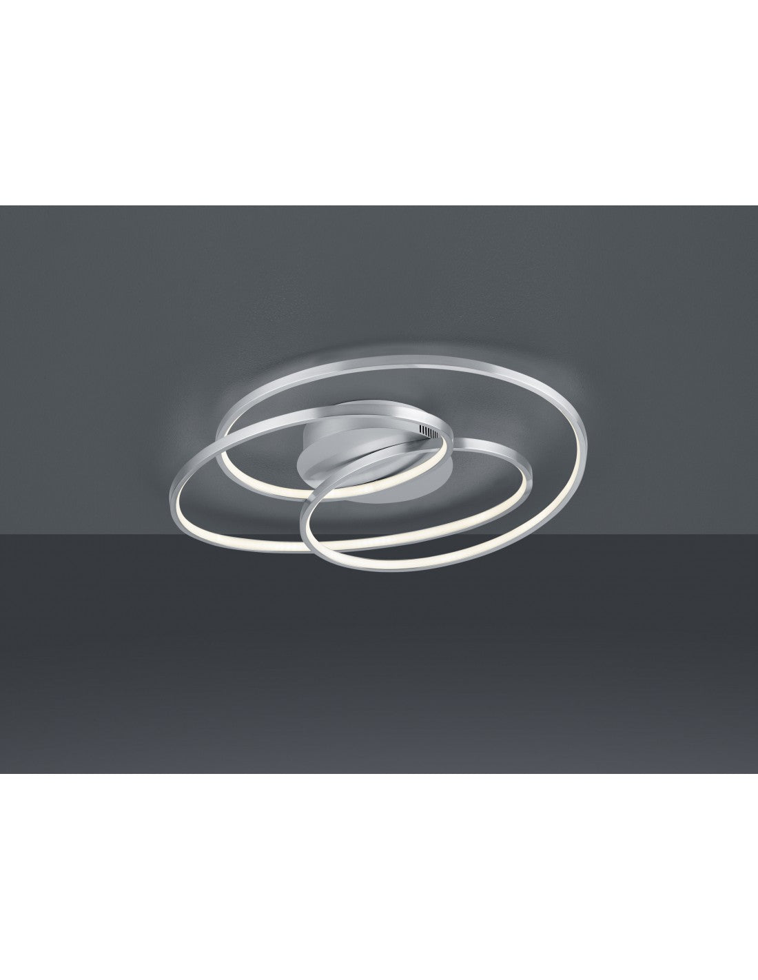 Gale Deckenleuchte 3 Circles Matt Nickel LED 38,5w Dimmbar L60 cm Trio Lighting