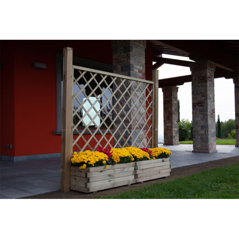 Sonnenblumenkomposition Pflanzgefäß mit Gitter