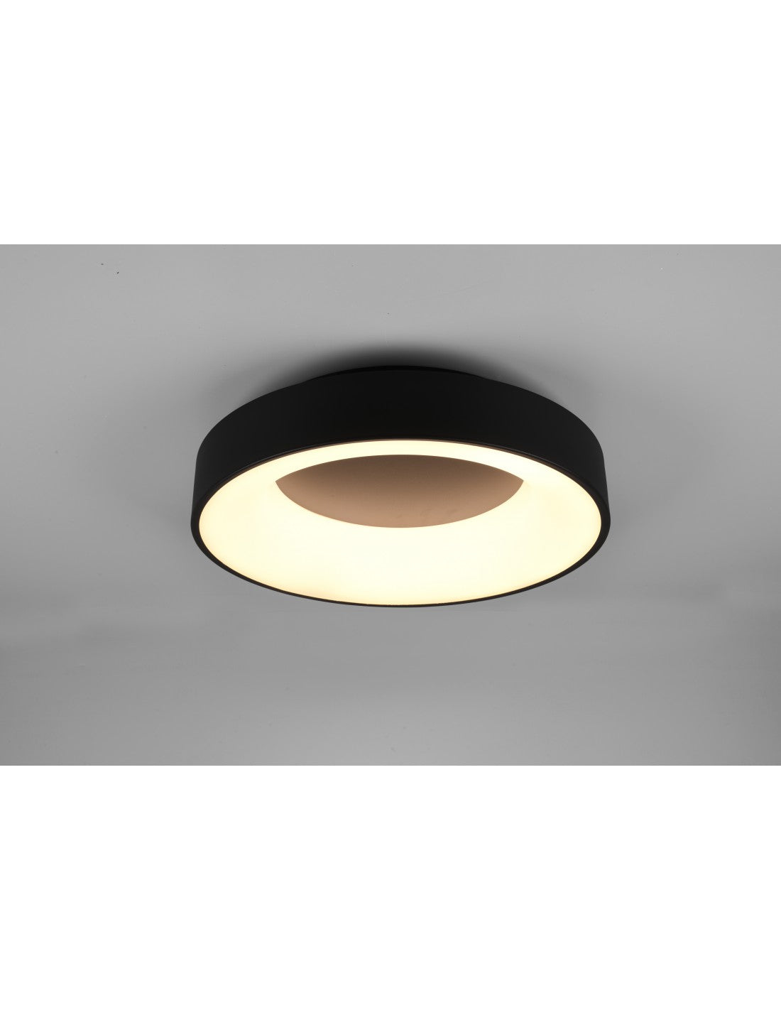 Girona LED-Deckenleuchte 27 W Dimmbar Schwarz Ø45 cm Trio Lighting