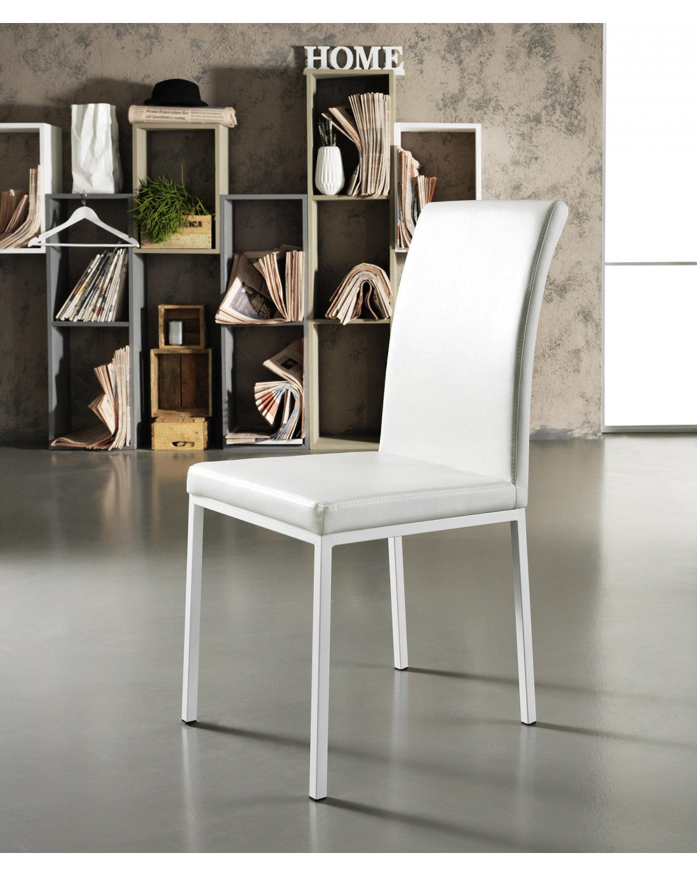 2x Flag STS Stuhl aus weißem Kunstleder