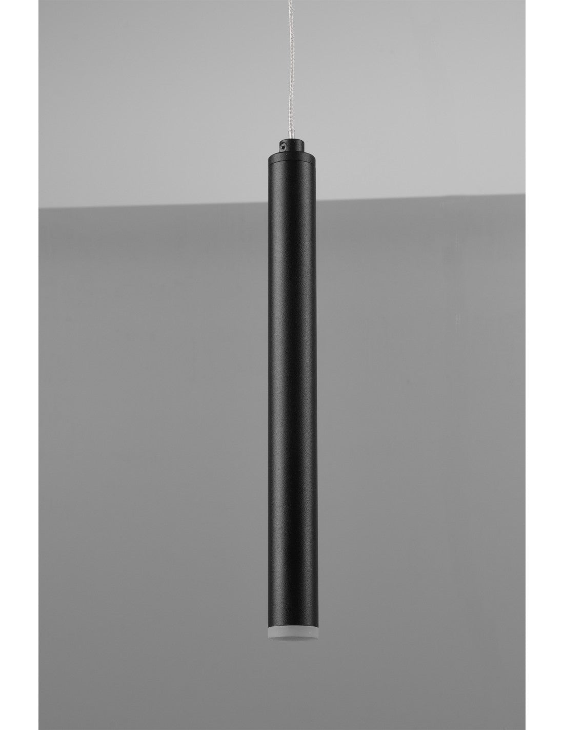 Moderne Rohraufhängung mit 11 schwarzen LED-Röhren, L115 cm, Trio-Beleuchtung