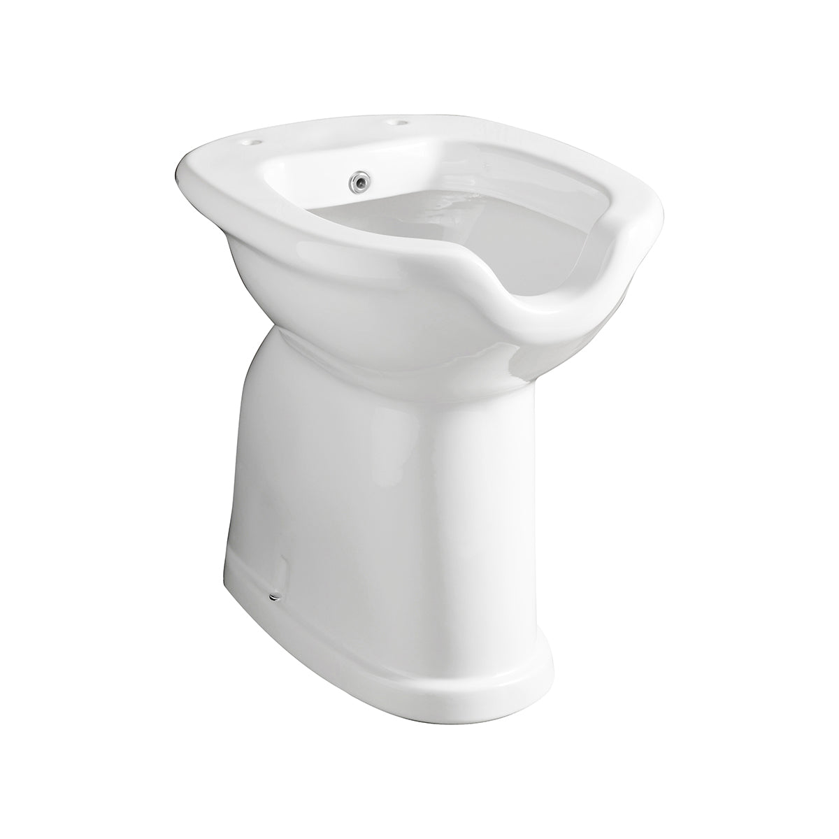 Behindertengerechtes WC/Bidet mit Auslauf und Bodenablauf