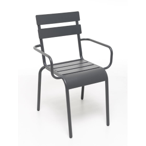 Poltrona Impilabile in Ferro Verniciato a Polvere Antracite