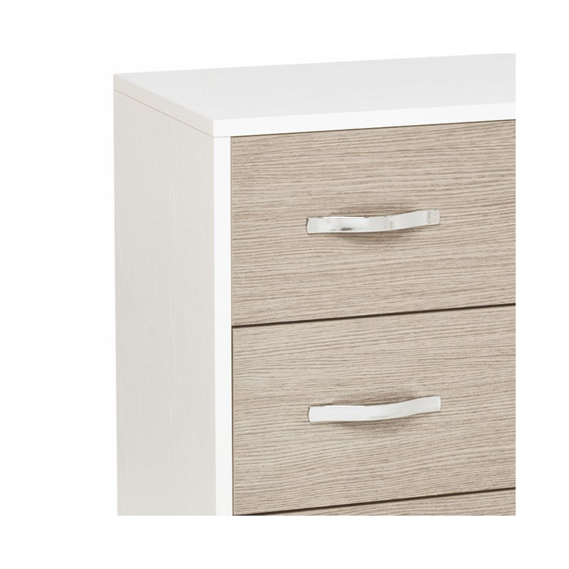 Kommode mit weißer Front Kommode Olmo 3 Schubladen 91x45xH 81