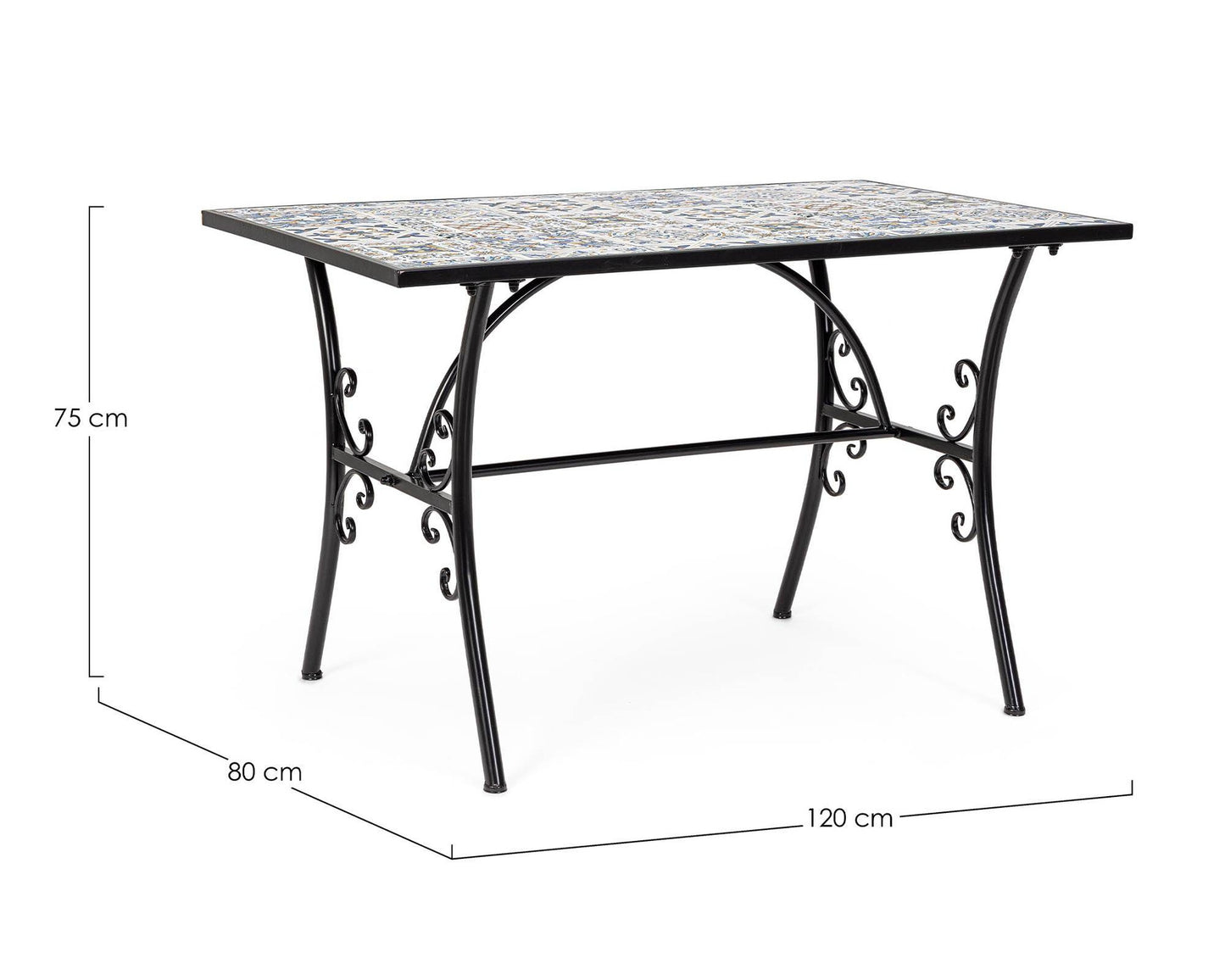 Tavolo rettangolare Mykonos 120x80