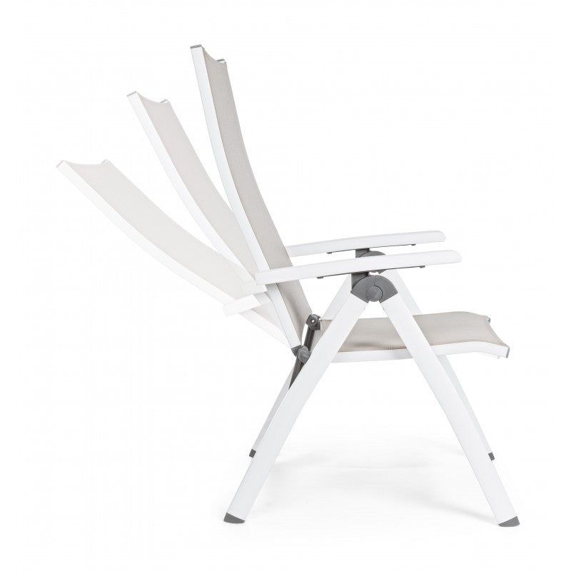 Poltrona reclinabile Cruise bianco - Dimensioni: 59x71x113 cm