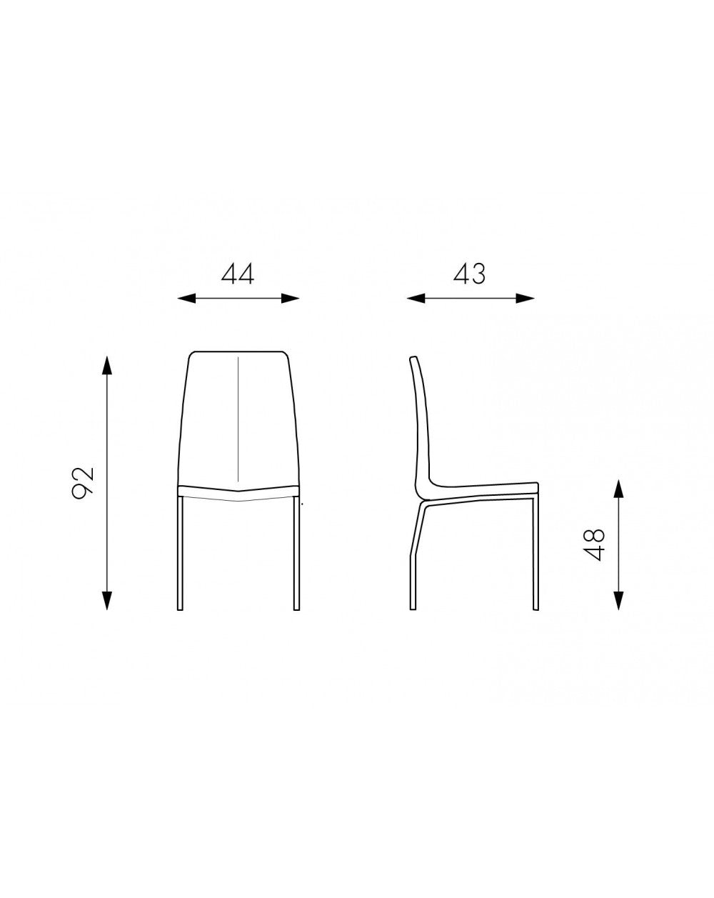4x Kunstlederstuhl - Viva