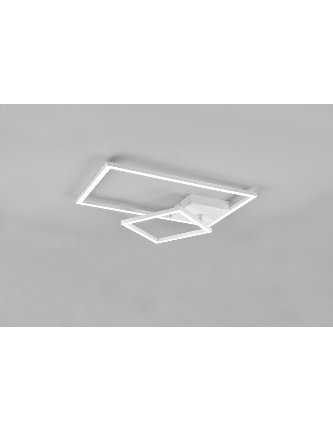 Verstellbare quadratische Deckenleuchte LED Dimmer Pan White Trio Lighting