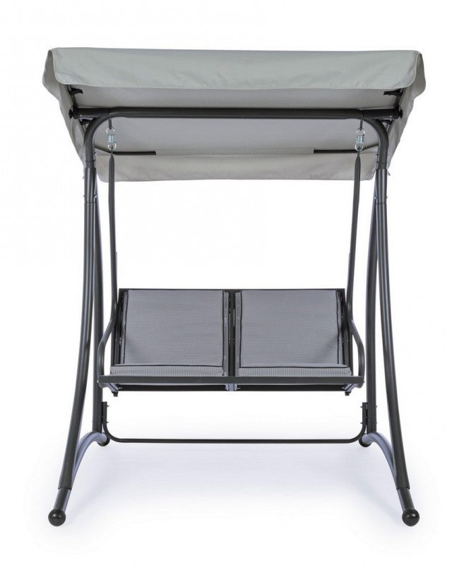 Zweisitzer-Stahlschaukel Anthrazitgrau 145x120x h185 cm