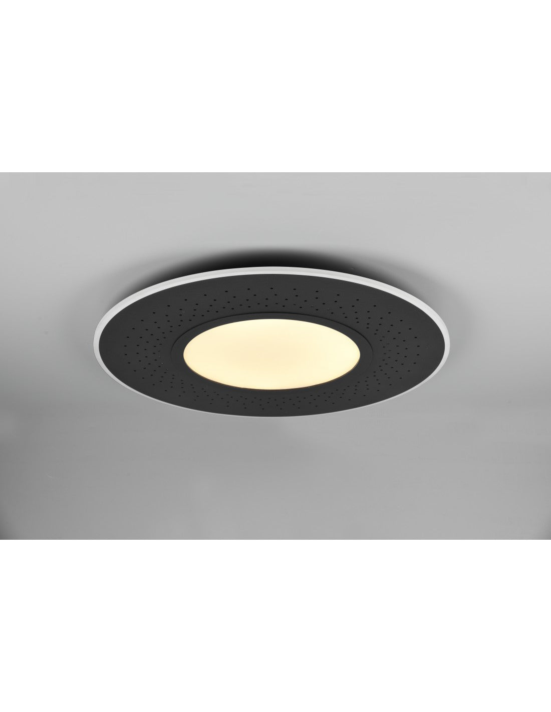 Große moderne Deckenleuchte Verus Black Led Dimmer 70w Trio Lighting