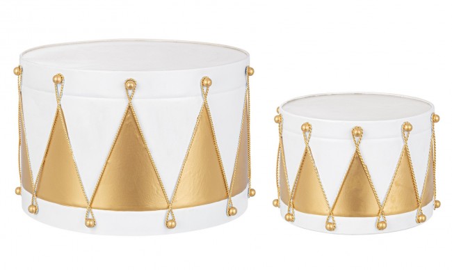 Set2 White-Gold Decoyck Drum