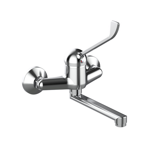 Wandmontierter Einhebelmischer mit klinischem Hebel - Ten Line, Chrom