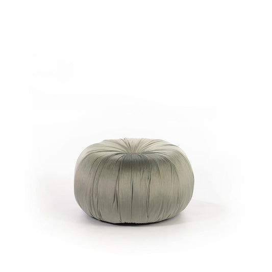 Pouf Design mit grauem Metall, grau 36 x 36 x h 30