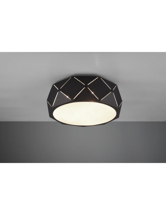 Deckenleuchte 3xE27 Zandor Schwarz Ø40 cm Trio Lighting