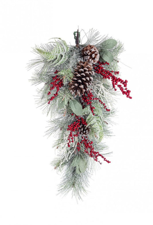 4x Dekor. Cherrylrote Beere