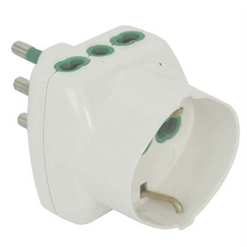 Dreifach-Bypass-Adapter + Schuko FME weiß 2P+T