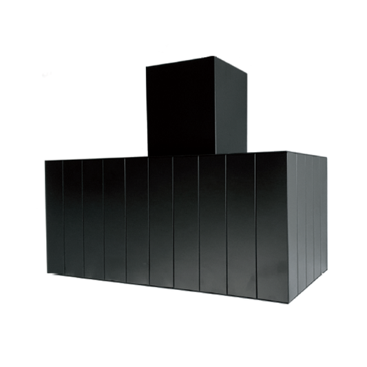 CUBE Abzugshaube aus poliertem Edelstahl cm 80
