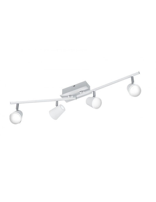 Arms-Deckenleuchte mit 4 verstellbaren Narcos White Trio Lighting-Spots