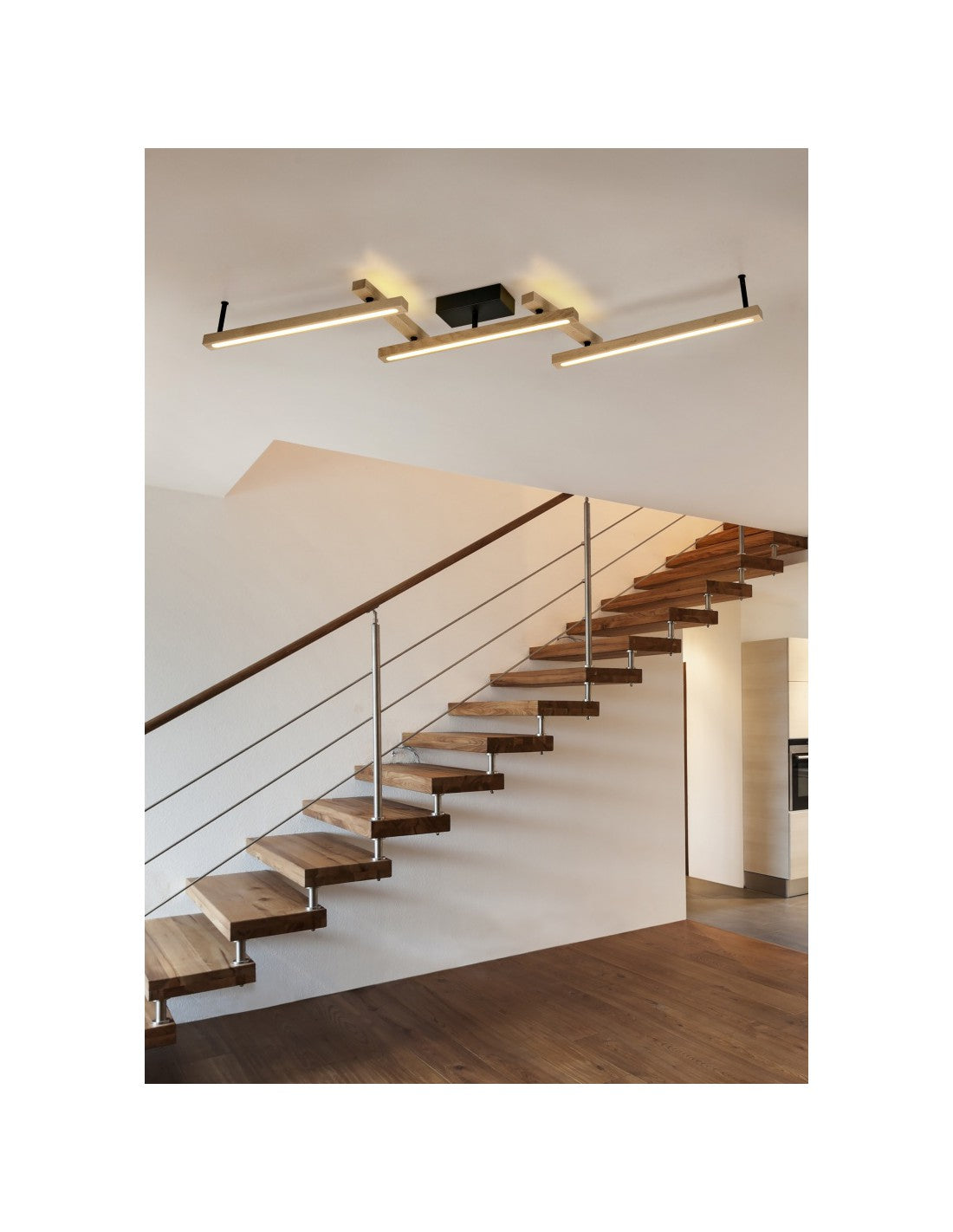 Großer Plafoniera Bacchette Lanton Orientable Vintage Doe Led Bellari Trio Lighting