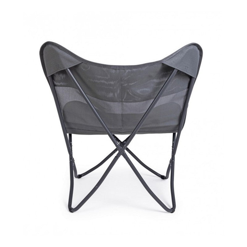 Sessel Schmetterling Camping Gabicce grau 77,5x81x89h cm
