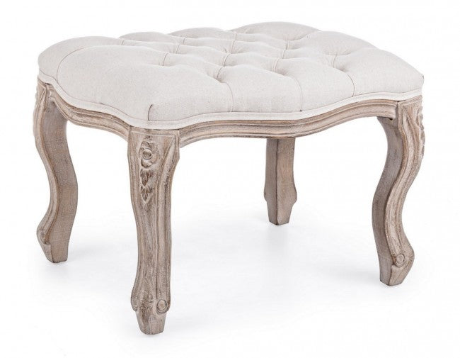 2x Säfer natürlicher Fußstütze im klassischen bildgeweigen Gewebe