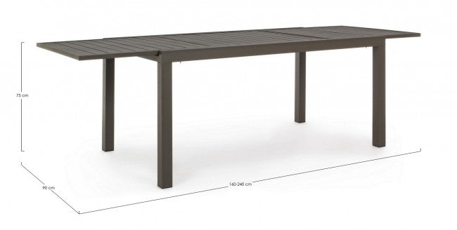 Aluminiumsalzentaluminierbarer Aluminium Caffel HILDE YK14 160-240x90x h75 cm