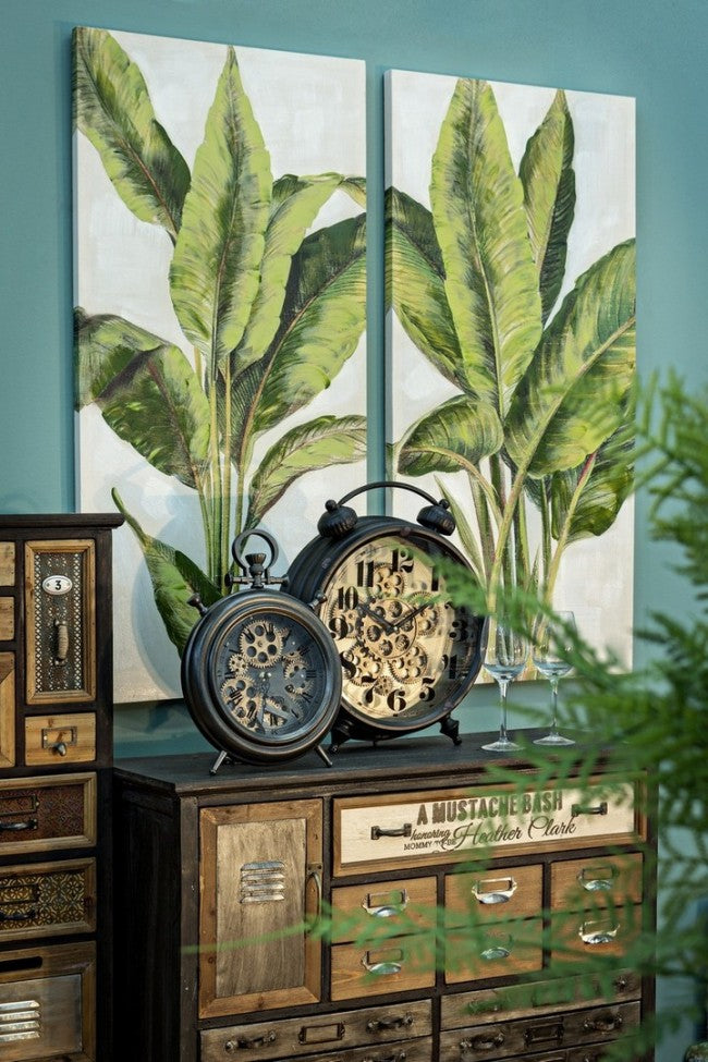 2x Engrenage D28 Tischuhr