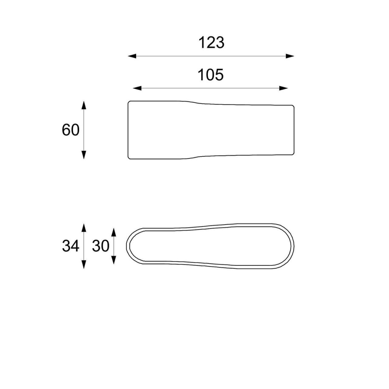 Moderner Couchtisch aus grauem Stein, 123 x 60 x H 34 cm