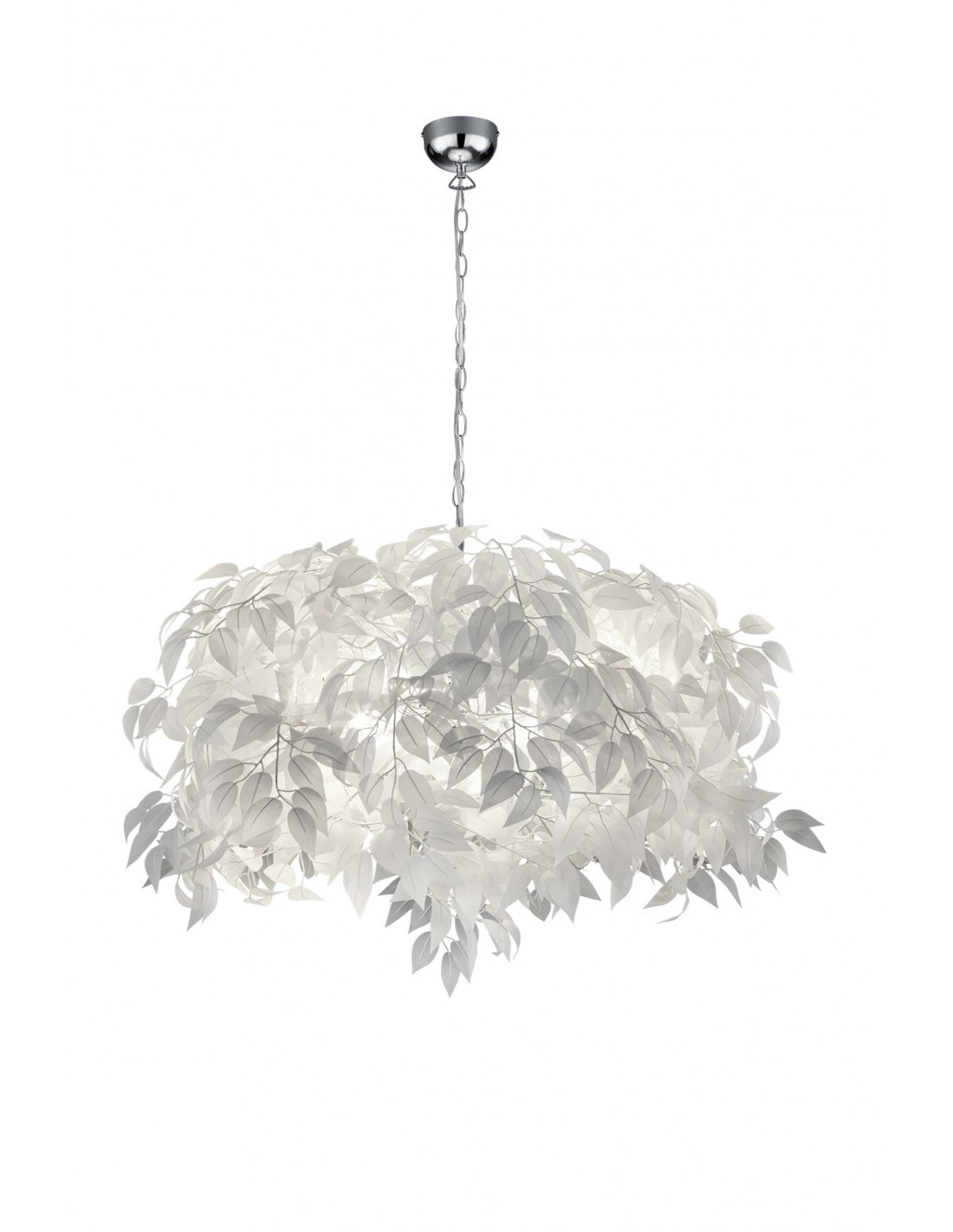 Leuchte 4 Luci Blätter Bianche Waschbare Leavy Ø70 cm Trio Lighting