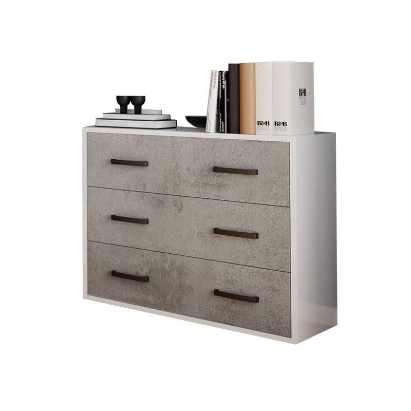 Maxi-Kommode mit 3 betongrauen Schubladen aus Melaminholz H.81 x L.91 x T.45 cm