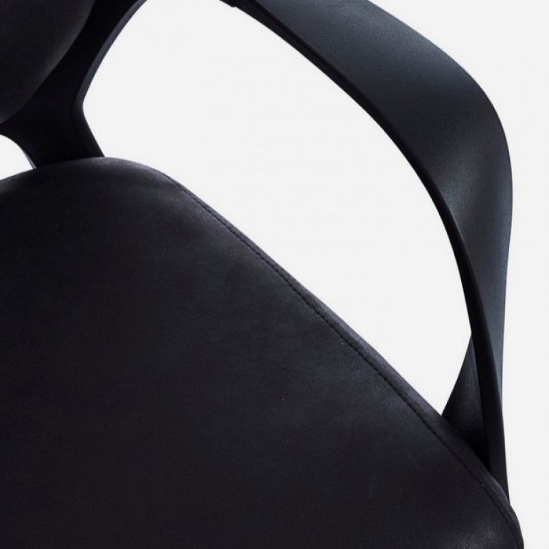 Poltrona, in Geweben, in Damon mit schwarzem, schwarzem Rückenlehne