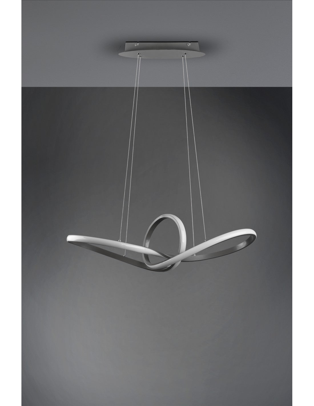 Suspension Sansa Led 28w Deinbarer Dimmerbar Nichel L80 cm Trio Lighting